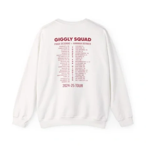 Giggly Squad Thank You for Giggling 2024-2025 Unisex Heavy Blend Crewneck Sweatshirt White Back Side Giggly Squad Thank You for Giggling 2024-2025 Unisex Heavy Blend Crewneck Sweatshirt White Back Side