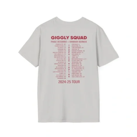 Giggly Squad Thank You for Giggling 2024-2025 Unisex Softstyle T-Shirt Ice Grey Back Side Giggly Squad Thank You for Giggling 2024-2025 Unisex Softstyle T-Shirt Ice Grey Back Side