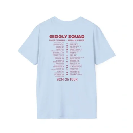Giggly Squad Thank You for Giggling 2024-2025 Unisex Softstyle T-Shirt Light Blue Back Side Giggly Squad Thank You for Giggling 2024-2025 Unisex Softstyle T-Shirt Light Blue Back Side