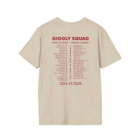 Giggly Squad Thank You for Giggling 2024-2025 Unisex Softstyle T-Shirt Sand Back Side Giggly Squad Thank You for Giggling 2024-2025 Unisex Softstyle T-Shirt Sand Back Side