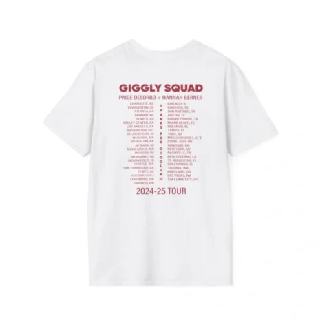 Giggly Squad Thank You for Giggling 2024-2025 Unisex Softstyle T-Shirt White Back Side Giggly Squad Thank You for Giggling 2024-2025 Unisex Softstyle T-Shirt White Back Side