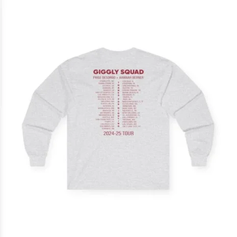 Giggly Squad Thank You for Giggling 2024-2025 Unisex Ultra Cotton Long Sleeve T-Shirt Ash Back Side Giggly Squad Thank You for Giggling 2024-2025 Unisex Ultra Cotton Long Sleeve T-Shirt Ash Back Side