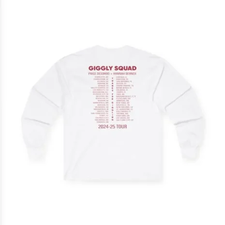 Giggly Squad Thank You for Giggling 2024-2025 Unisex Ultra Cotton Long Sleeve T-Shirt White Back Side Giggly Squad Thank You for Giggling 2024-2025 Unisex Ultra Cotton Long Sleeve T-Shirt White Back Side