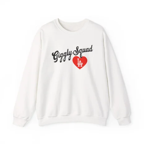 Giggly Squad Unisex Heavy Blend Crewneck Sweatshirt White Giggly Squad Unisex Heavy Blend Crewneck Sweatshirt White